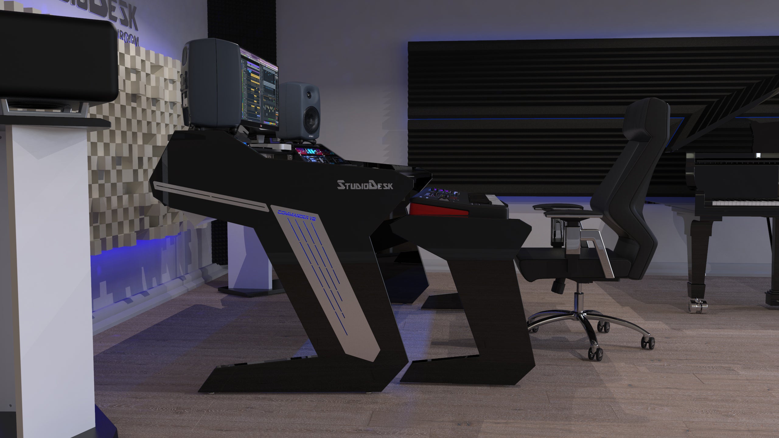 StudioDesk Commander V2 in showroom side view