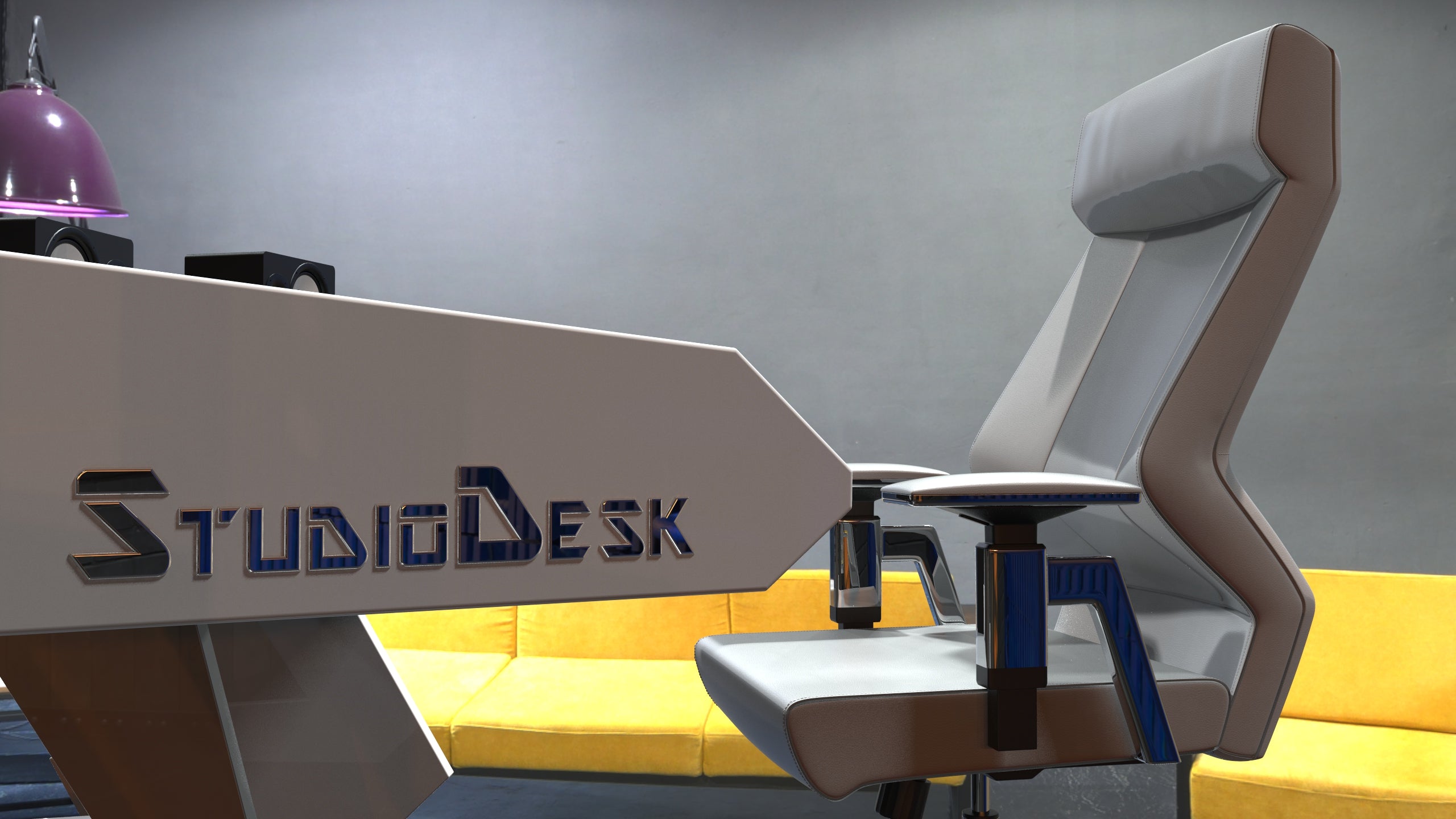 StudioDesk Ergo 2.0 Gray with desk