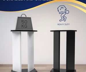 V Tower - Speaker Stand All Black Piece