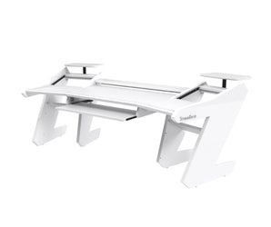 PRO LINE S Desk All white With Pullout and Speaker Shelves