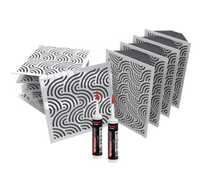 Sonic Absorption Diffuser Acoustic panels Bundle - White Gloss