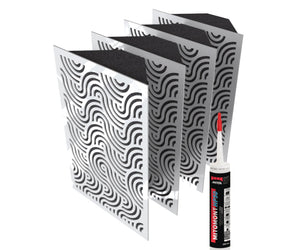 Sonic Absorption Diffuser Acoustic panels (Corner) - White Gloss