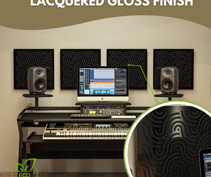 Sonic Absorption Diffuser Acoustic panels Bundle - White Gloss