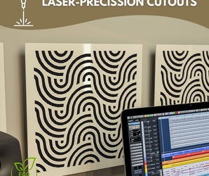 Sonic Absorption Diffuser Acoustic panels (Corner) - White Gloss