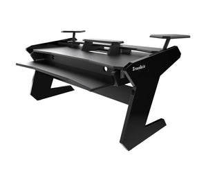 Enterprise Desk With Keyboard Pullout Option All Black